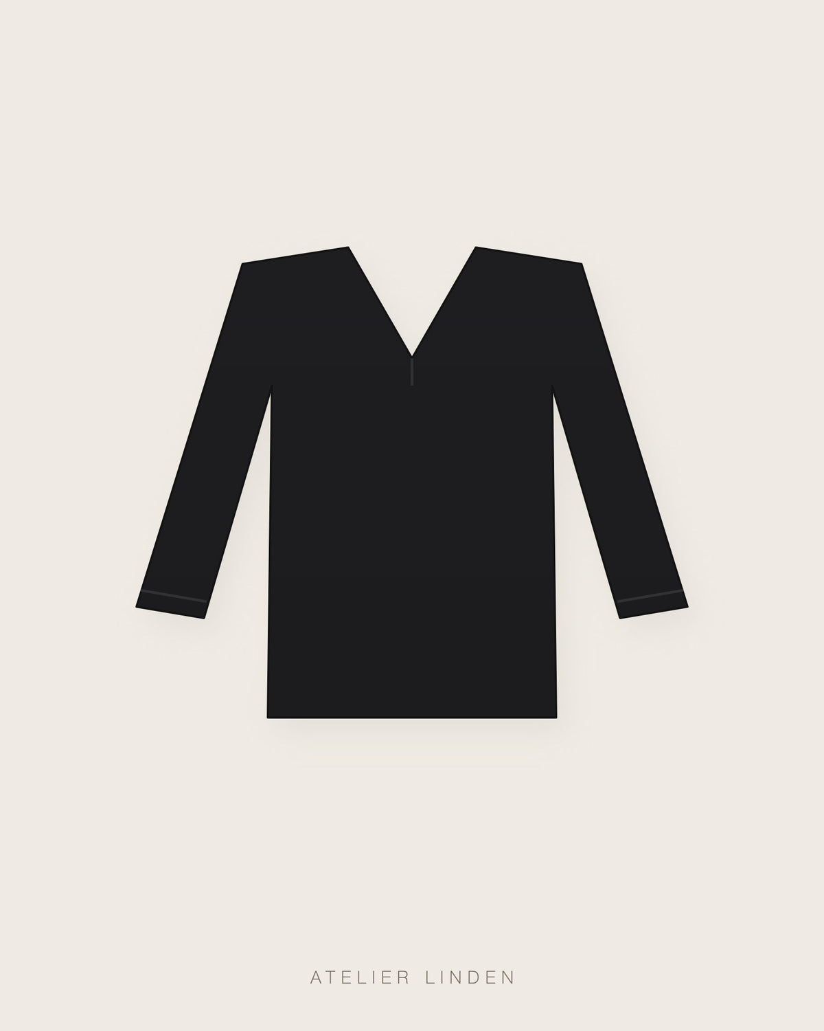 Blusa in seta – Nero