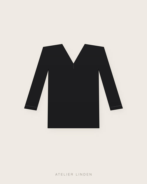 Blusa in seta – Nero