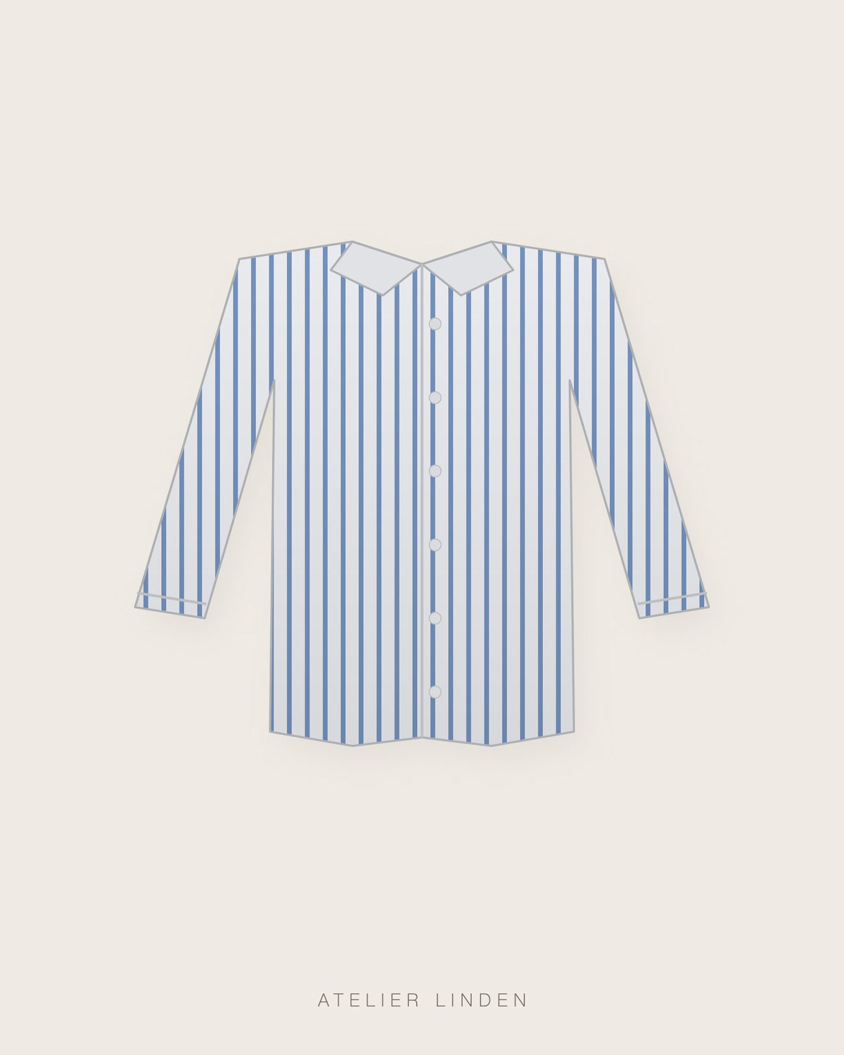 Camicia oversize in popeline – Righe blu