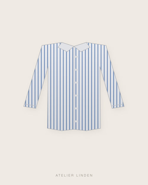 Camicia oversize in popeline – Righe blu