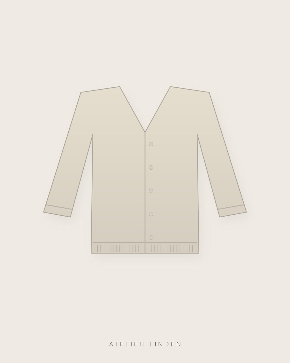 Cardigan in merino a costine – Avorio