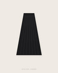 Gonna midi in viscosa plissé – Nero