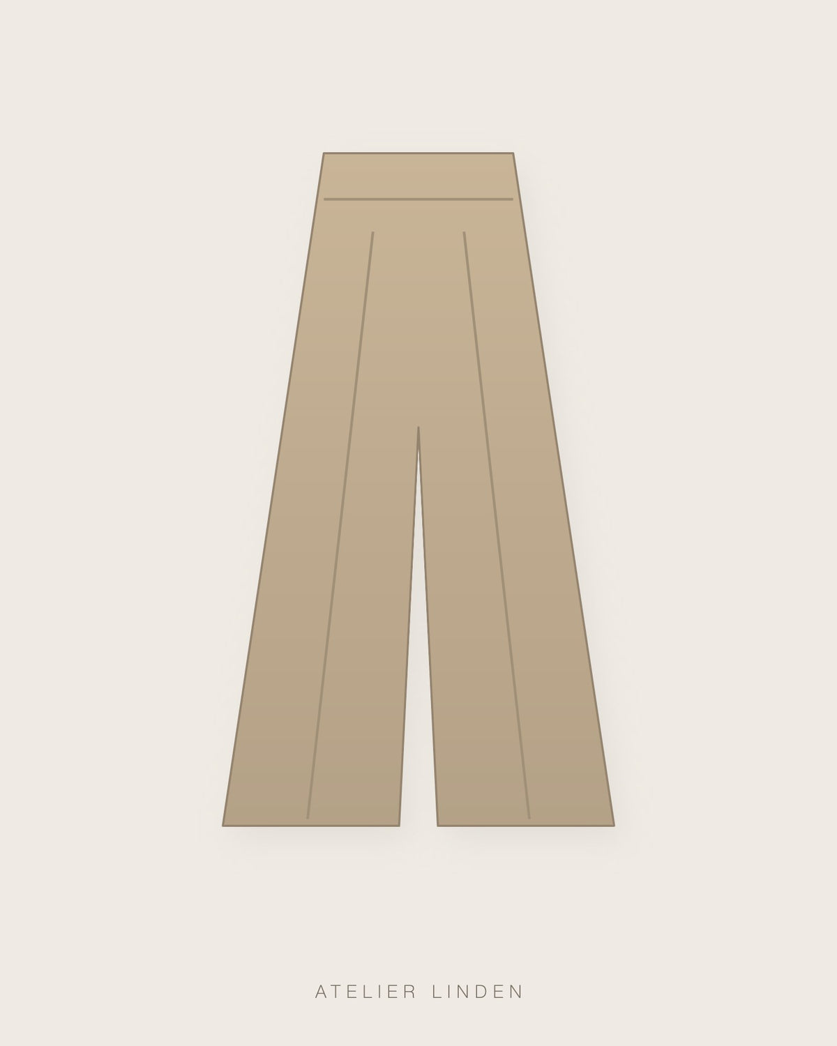 Pantalone palazzo in lana – Sabbia