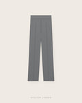 Pantalone in lana con pinces – Grigio medio