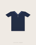 Polo in maglia di cotone egiziano – Navy