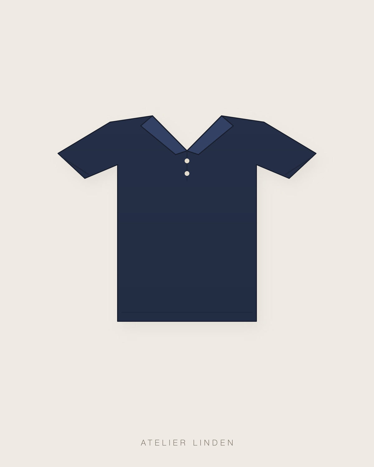 Polo in maglia di cotone egiziano – Navy