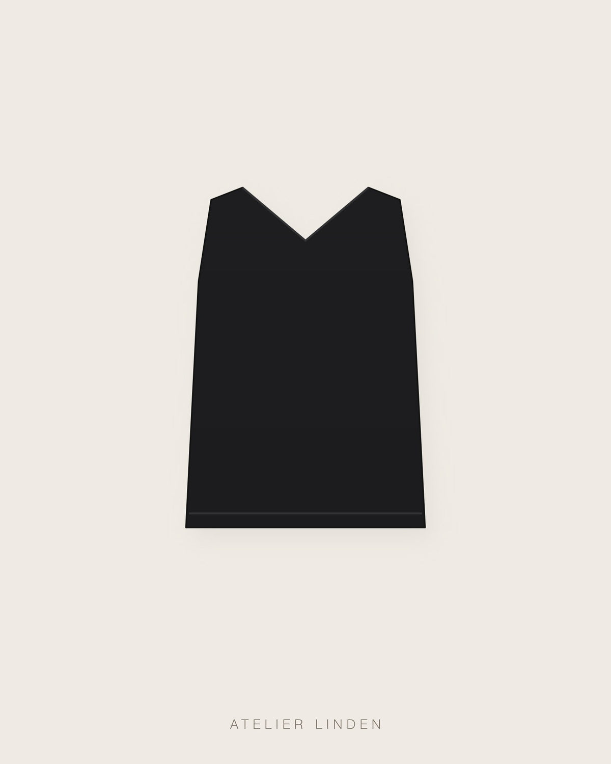 Top in jersey di seta – Nero