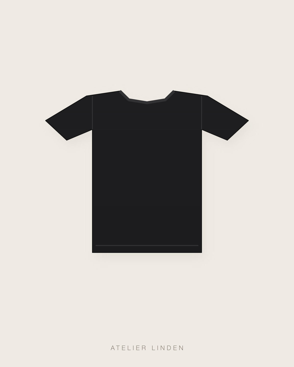 T-shirt girocollo in cotone Supima – Nero